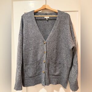 ella moss- Gray Button-Up Women's Sweater. Wore once. Excellent condition.